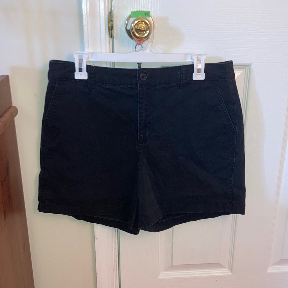 Black khaki shorts
